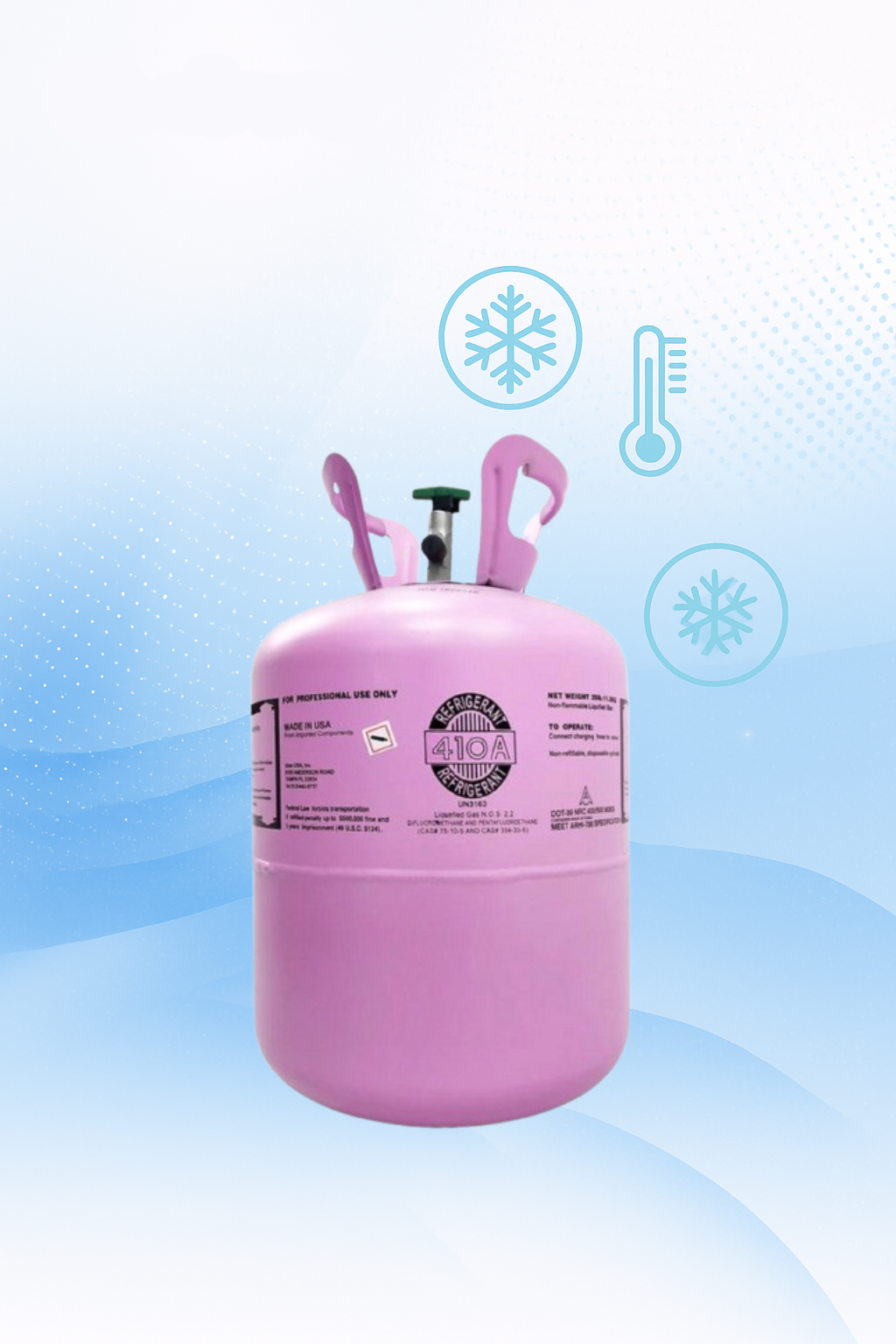 Premium R-410A 25 LB Refrigerant for Air Conditioning Systems